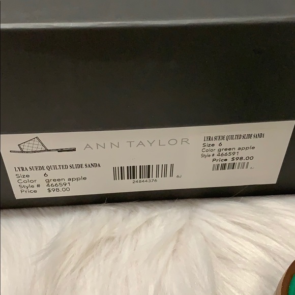Ann taylor lyra suede quilted slide sandals - Picture 2 of 4